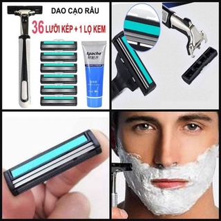 Bộ dao cạo râu tặng 36 lưỡi kép + 1 lọ kem cạo râu