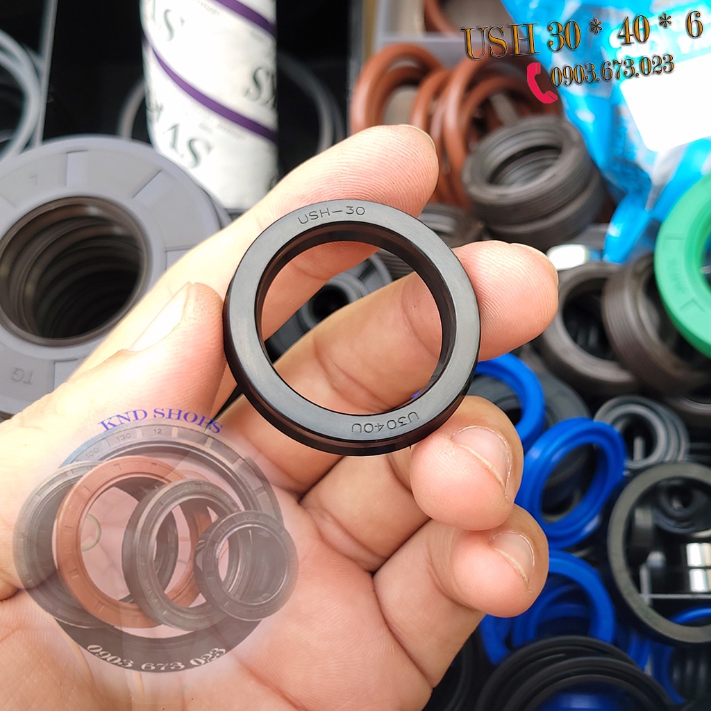 Gioăng phớt thủy lực USH 30*40*6, phớt chắn dầu thủy lực chuyên cho máy đào, máy xúc, cẩu và xe nâng | KND Shops