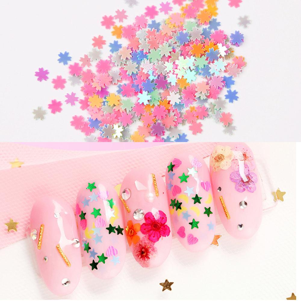 Hộp Kim Sa Hình Hoa / Bướm / Trái Tim Bằng Nhựa Acrylic Trang Trí Móng Tay