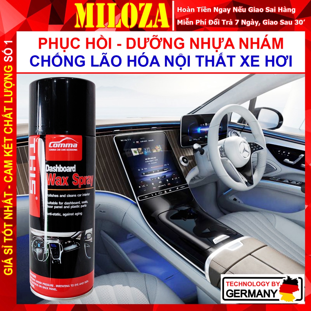 [MILOZA] Phục Hồi Nhựa Nhám - Dưỡng Nhựa Nhám - Xịt Bóng Xe - Ghế Da, Taplo, Nội Thất Ô tô Xe Máy - THIS DB Spray