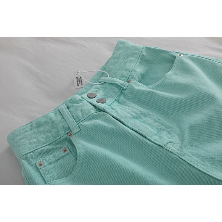 Quần Short denim Lưng Cao Ống Rộng Phong Cách Hàn Quốc Thời Trang Mùa Hè Mới Cho Nữ