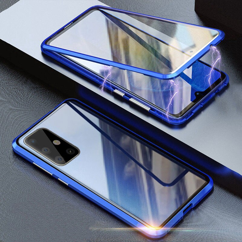 Ốp điện thoại 2 mặt kính cường lực từ tính chất lượng cao cho Samsung Galaxy A51 A71