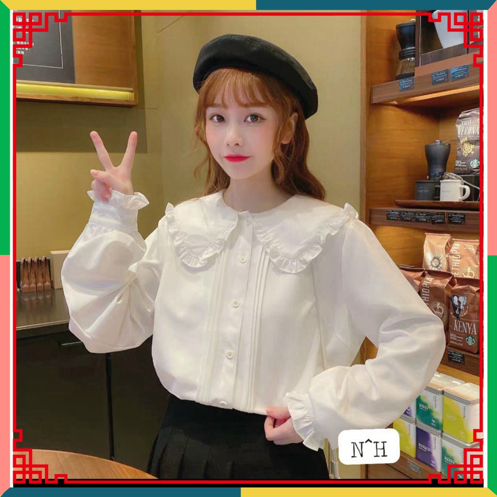 áo sơ mi cổ bèo, áo babydoll bánh bèo mẫu mới 2021 Yannan.vn | BigBuy360 - bigbuy360.vn