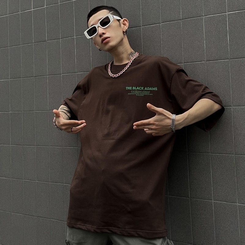 ÁO THUN SKELETON PHỐI MÀU NÂU / XANH THE BLACK ADAMS