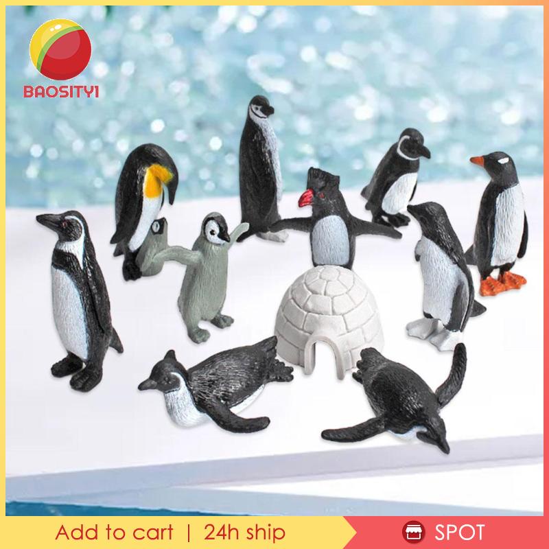 [Baosity1] 11 Con Chim Cánh Cụt Đồ Chơi Bằng Nhựa Cho Bé Từ 3-8 Tuổi