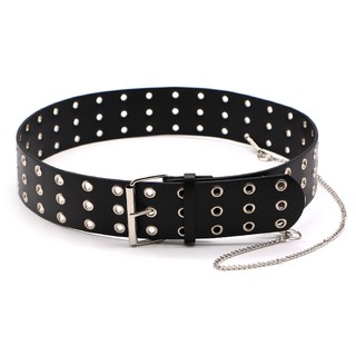 Thắt lưng nữ 3 hàng lỗ kèm chain