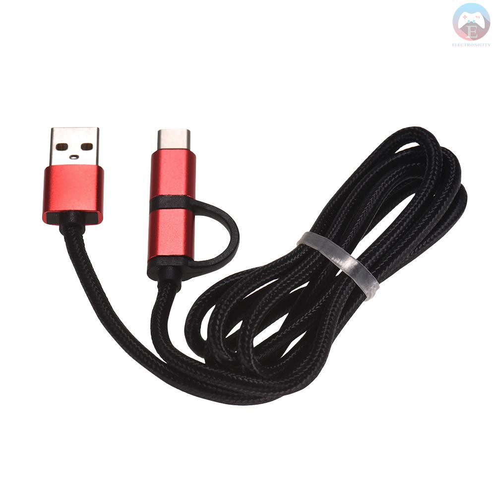 Dây Cáp Sạc Truyền Dữ Liệu 2 Trong 1 Type-c Micro Usb Cho Xiaomi Huawei Samsung Galaxy Nokia Sony Android Điện Thoại