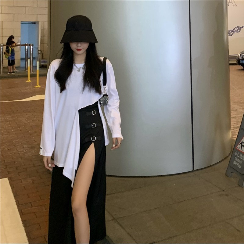 Ulzzang ( 얼짱) - CHÂN VÁY DÀI XẺ TÀ THỜI TRANG NỮ