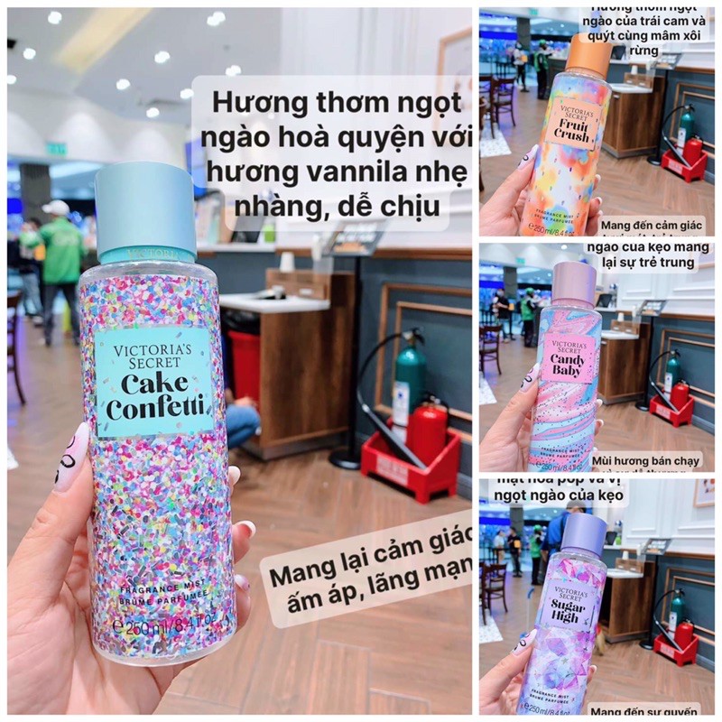 👍👍Xịt thơm Body Mist 𝐕𝐢𝐜𝐭𝐨𝐫𝐢𝐚 𝐒𝐞𝐜𝐫𝐞𝐭 hàng nội địa Trung có  4 mùi