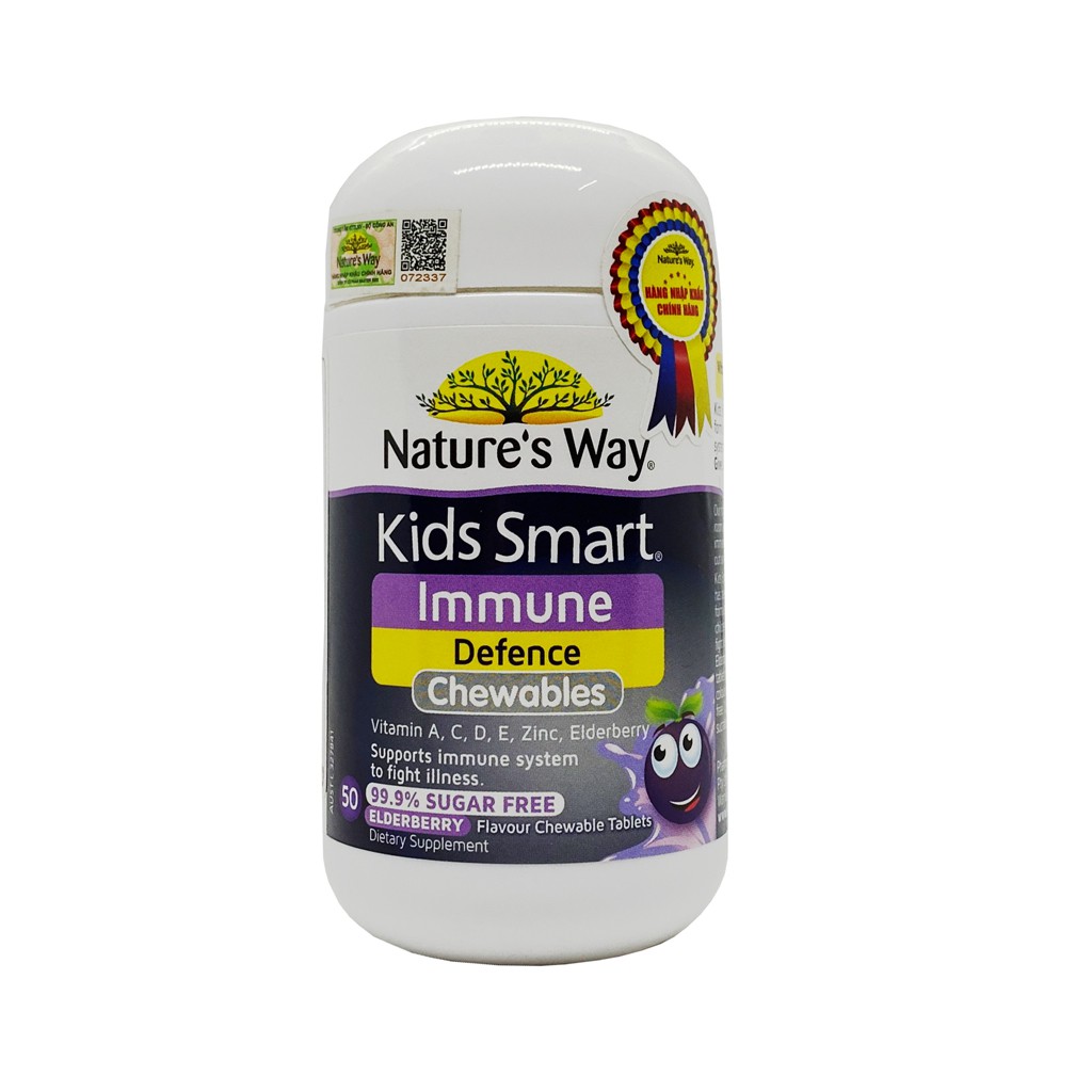 Nature's Way Kid Smart Immune lọ 50 viên - Giúp tăng cường miễn dịch cho bé