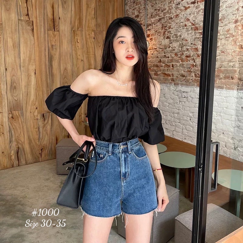 Quần Short Jean Nữ Trơn Size Đại từ S đến 35 Có 3 Màu Bigsize