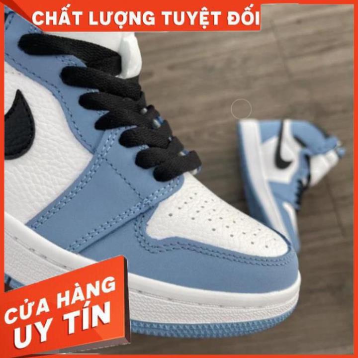Giày Sneaker Air Jordan Cao Cổ, Giày JD1 xanh da trời baby cao cổ mới màu xanh university | BigBuy360 - bigbuy360.vn