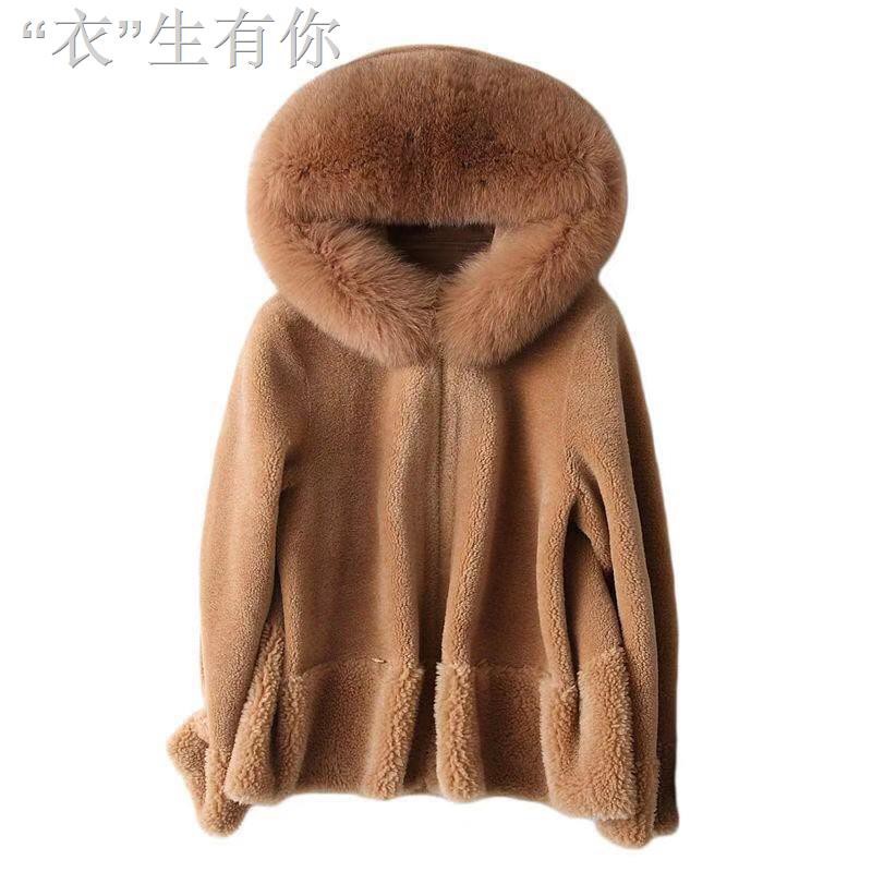 ☎9.28✸♞☌Áo khoác nhung có mũ trùm phối lông cáo thời trang dành cho nữ | BigBuy360 - bigbuy360.vn