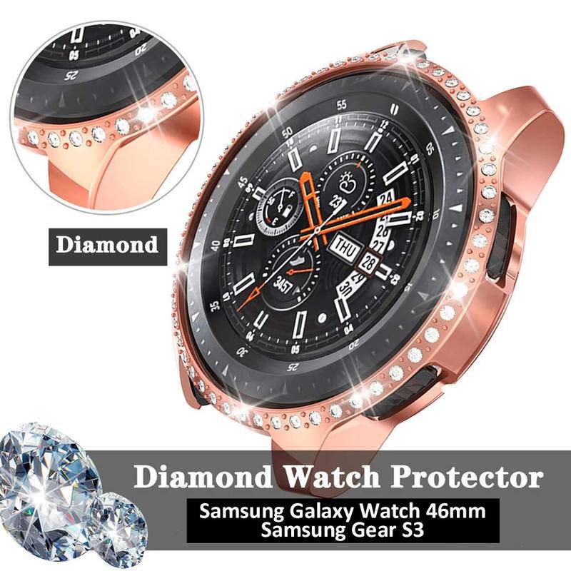 Ốp Bảo Vệ Mặt Đồng Hồ Đính Đá Dành Cho Samsung Galaxy Watch 3 4 Classic 40mm 41mm 42mm 44mm 45mm 46mm Samsung Galaxy Active 2 40mm 44mm Gear S3