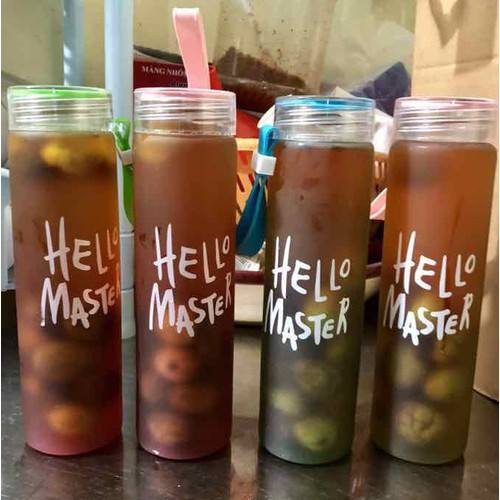 Bình đựng nước Hello master thủy tinh 500ml