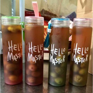 Bình đựng nước Hello master thủy tinh 500ml