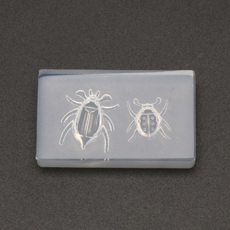 Khuôn Silicone Làm Móc Khóa Hình Bọ Rùa/ Côn Trùng Độc Đáo Dễ Thương