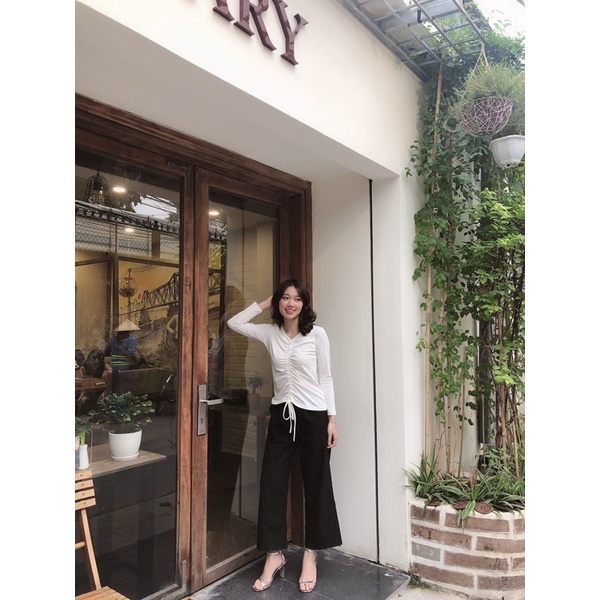 AL19 - Áo thun dài tay rút dây UNI