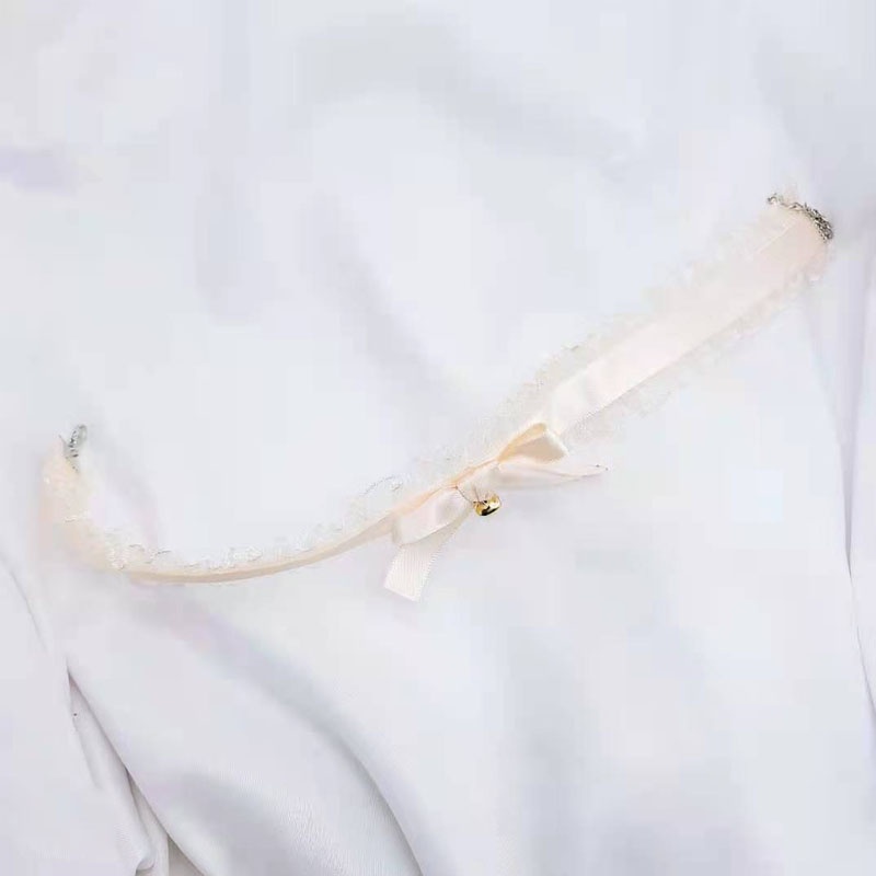 Vòng cổ choker dây nơ phối chuông điệu đà thời trang cho nữ