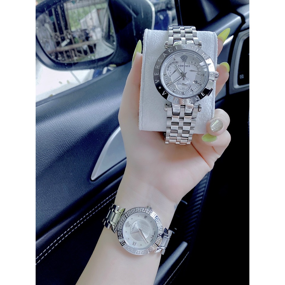 Đồng hồ đeo tay nam nữ, đồng hồ nam nữ cặp đôi VERSACE dây thép siêu cao cấp, thời trang sang chảnh, cực đẹp, full box