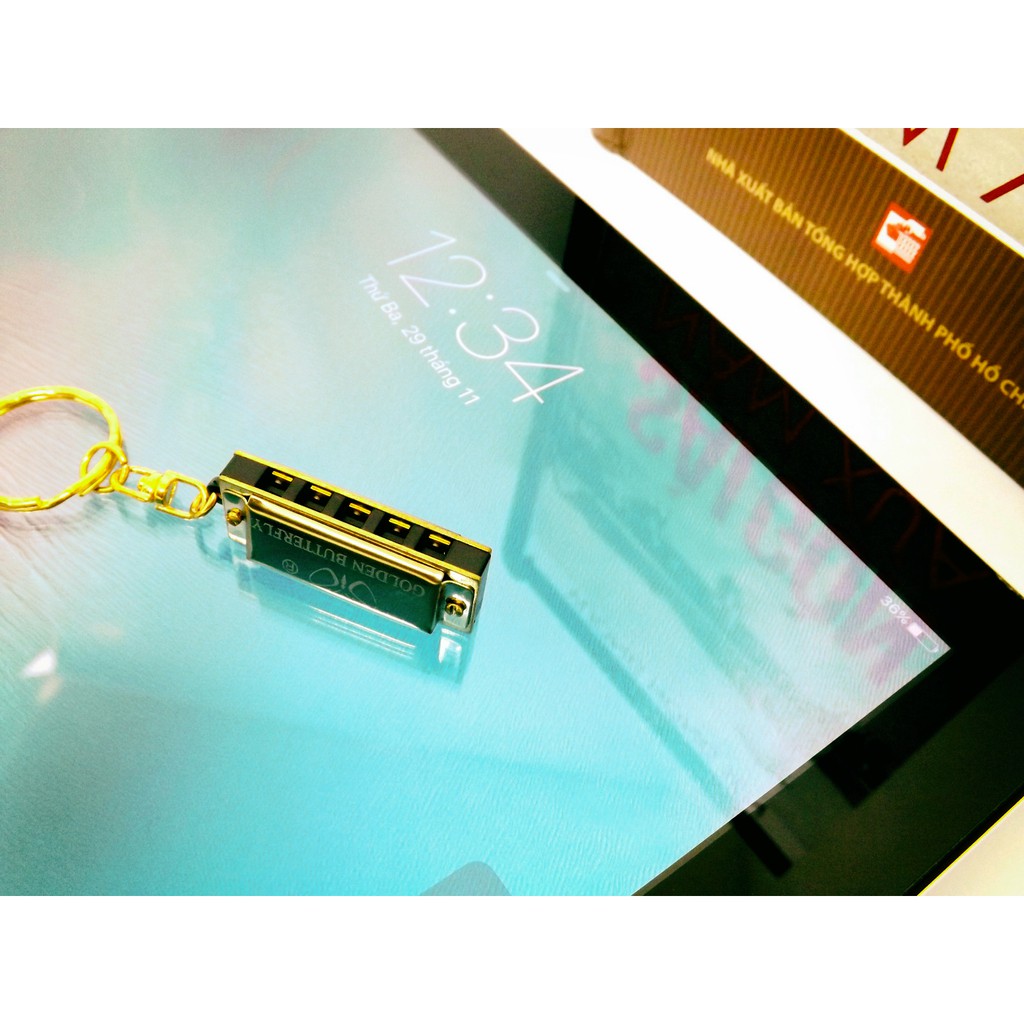 Kèn harmonica mini Golden Butterfly 5 lỗ Có Clip Thực Tế
