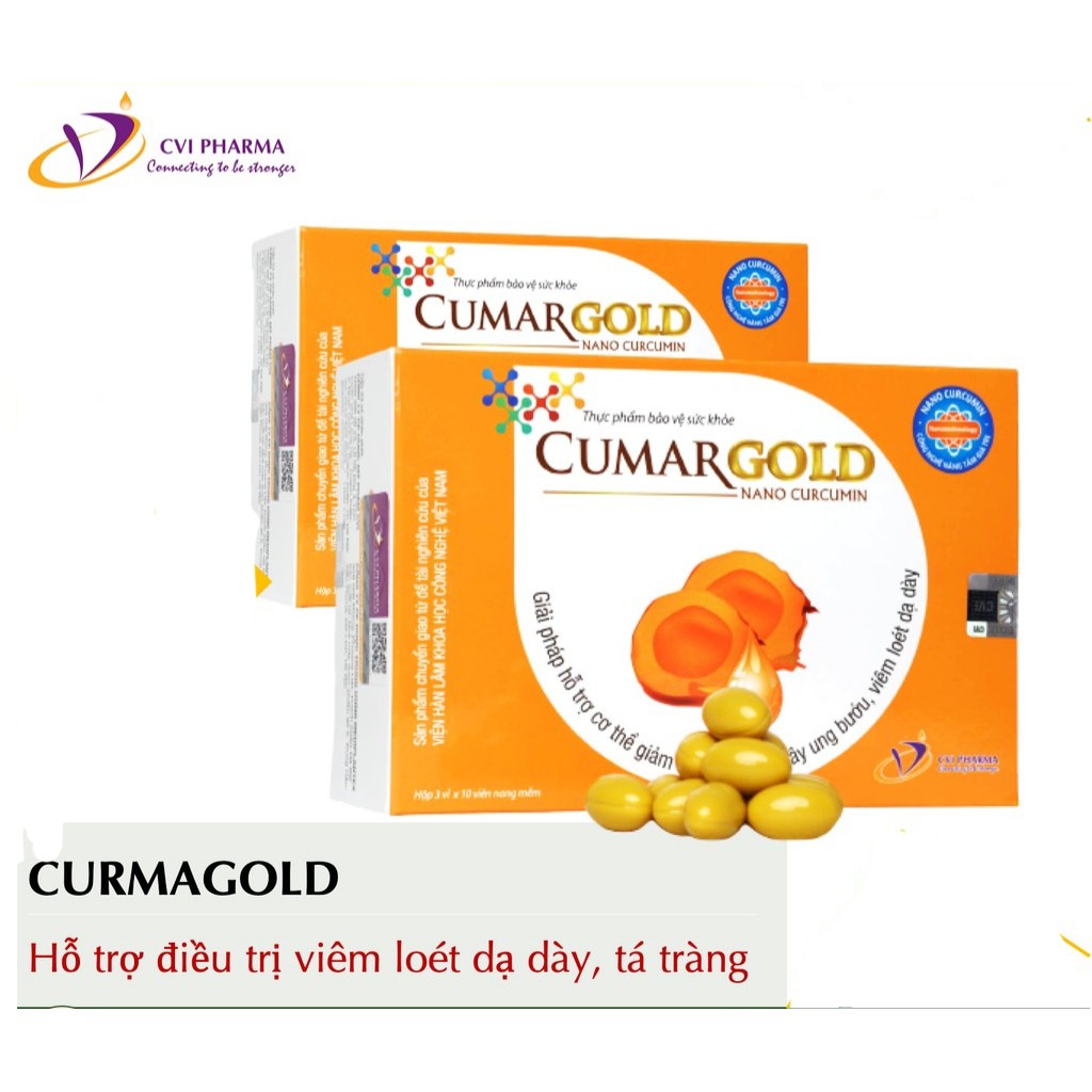 CUMARGOLD New - Nano curcumin - Hỗ trợ bảo vệ niêm mạc dạ dày [Chính Hãng - 30 viên]