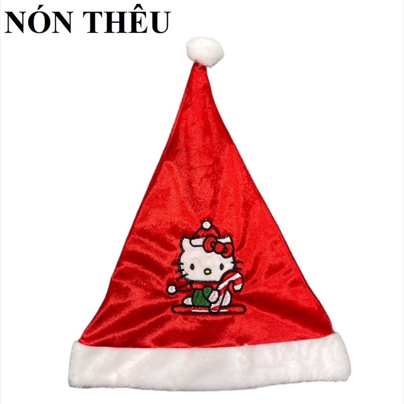 Nón nhung thêu hình