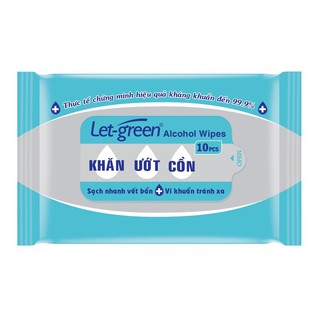 Khăn ướt cồn Let-Green 10 tờ gói