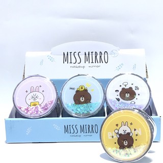 Gương Nước Nhũ Mini Hai Mặt Phong Cách Hàn Quốc