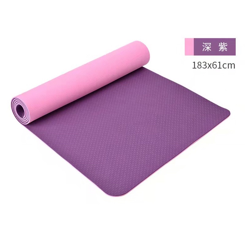 Thảm tập YOGA Chống trượt, Thảm tập GYM tại nhà tập thể dục. Chất liệu tpe 2 lớp chống trơn tuyệt đối