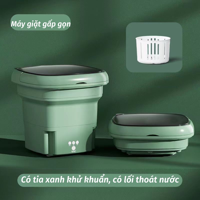 Máy Giặt Mini Máy Giặt Gấp Gọn Khử Trùng Bằng Ánh Sáng Xanh KHO GIA DỤNG TRẦN PHÚ