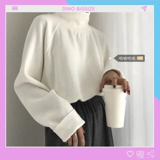Áo cổ lọ nữ,  Áo cổ lọ bigsize tay dài phong cách vintage 4 màu -[Bigsize] XL-4XL-DINO