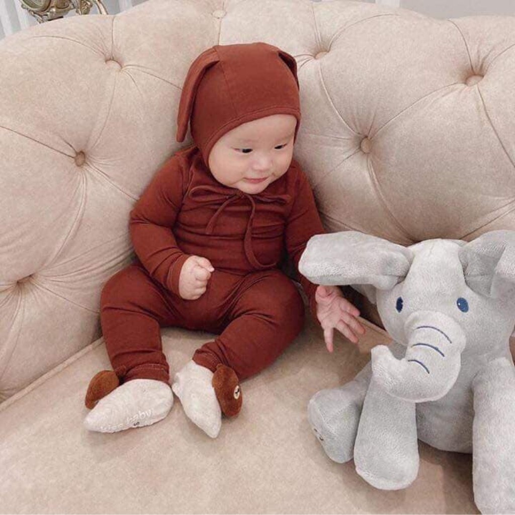 Bộ Thun Lạnh Cho Bé  Bộ Minky Mom Tai Thỏ Siêu Dễ Thương Chất Thun Lạnh Cao Cấp Siêu Mềm Mịn Mát