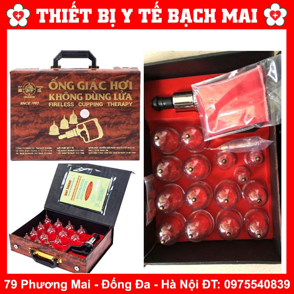 Bộ Giác Hơi Không Dùng Lửa Duy Thành Vali Nâu Cao Cấp YGH01
