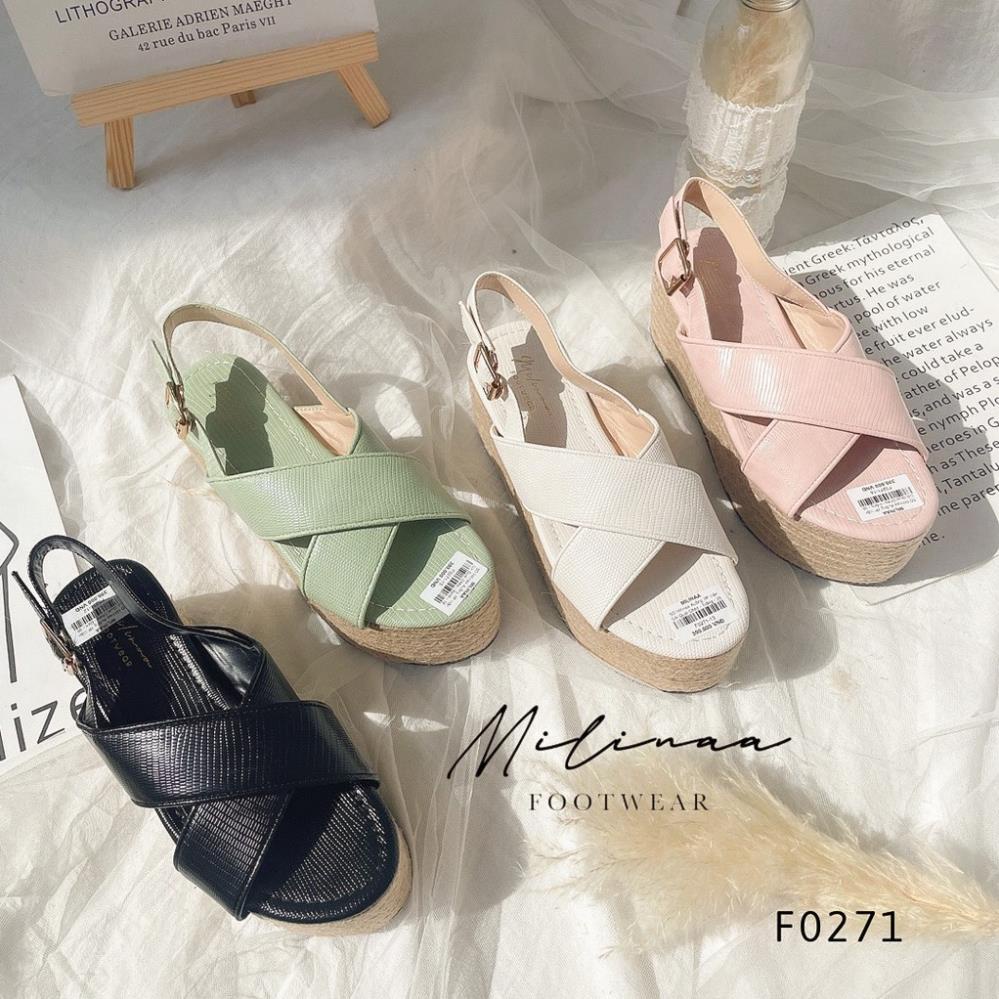 VIP GIÀY SANDAL NỮ ĐẾ XUỒNG VIỀN CÓI 7P HAI QUAI CHÉO HẬU GÀI F0271