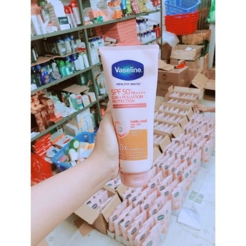 [Mã COSMEK1508 giảm 25K đơn 99K ]Sữa dưỡng thể trắng da vaseline 50X chính hãng 320ml bật tone gấp 3 lần