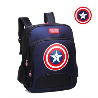 Balo học sinh Balo đi học cho bé trai in hình khiên captain american
