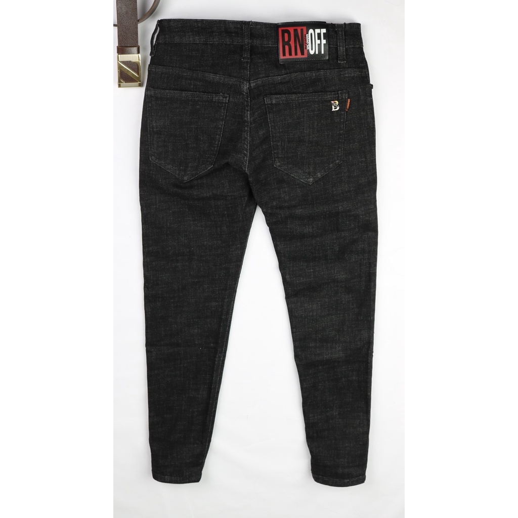 Quần Jean Nam Cao Cấp Đen Lông Chuột Chất Bò Dày Không ra màu Co Giãn Dáng Ôm Vừa Slimfit _ DCC089