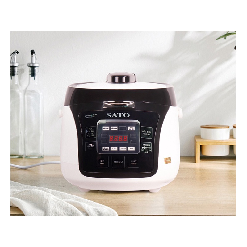 Nồi Cơm Điện Tử SATO 18DT021 1.8L Bảo Hành 12 Tháng