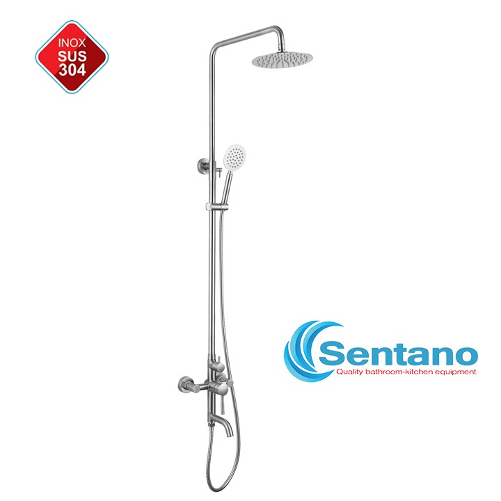 Sen Cây Tắm Nóng Lạnh cao cấp STN-102 INOX 304 tròn cân đối | BigBuy360 - bigbuy360.vn