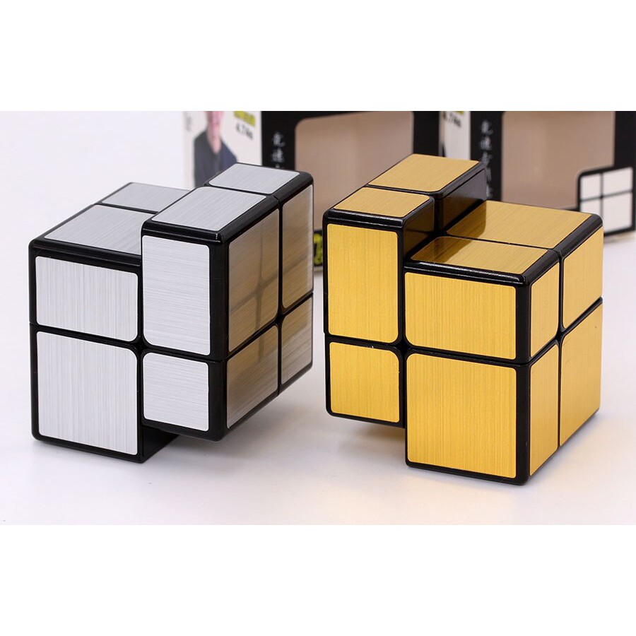 Đồ Chơi Rubik Shengshou Mirror Vàng 2x2 - Rubik Biến Thể Giúp Phát Riển IQ