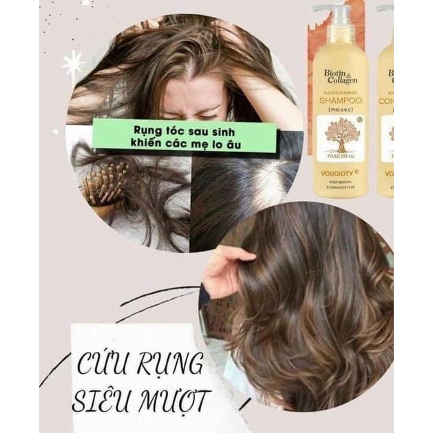 Dầu Gội Xả BIOTIN COLLAGEN Trắng 💖 Chính Hãng 💖 Giảm Rụng Tóc, Chăm Sóc Tóc Khô Xơ, Hư Tổn, Kích Mọc Tóc