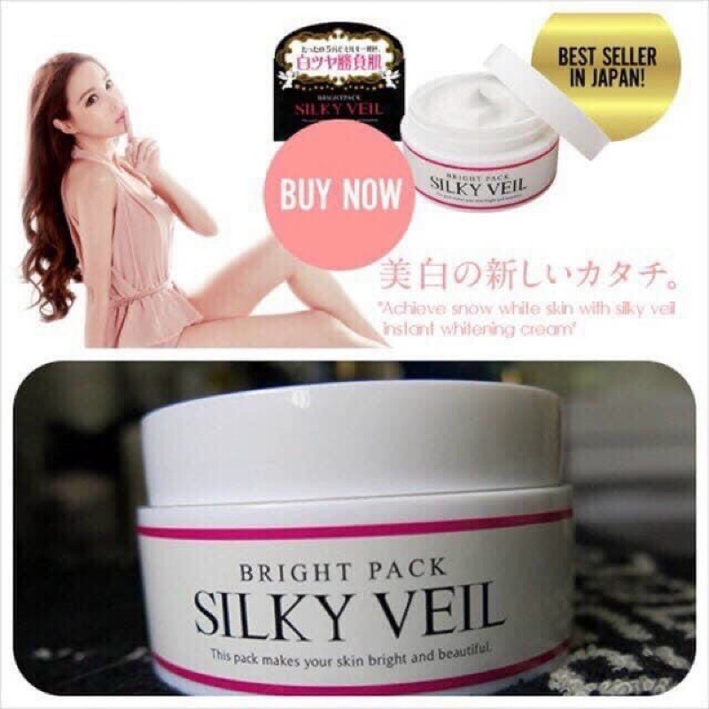 DƯỠNG TRẮNG DA SILKY VEIL BRIGHT PACK 100g CỦA NHẬT