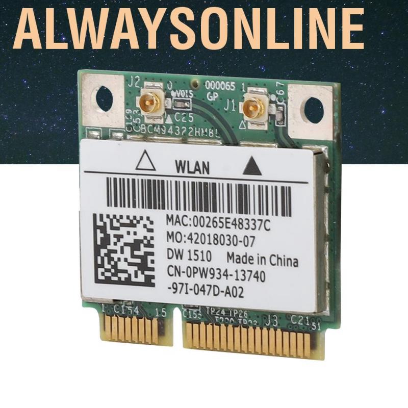 Thẻ mạng không dây mini Pci-E 300mbps 2.4/5g cho máy tính Dell E4200 E5500
