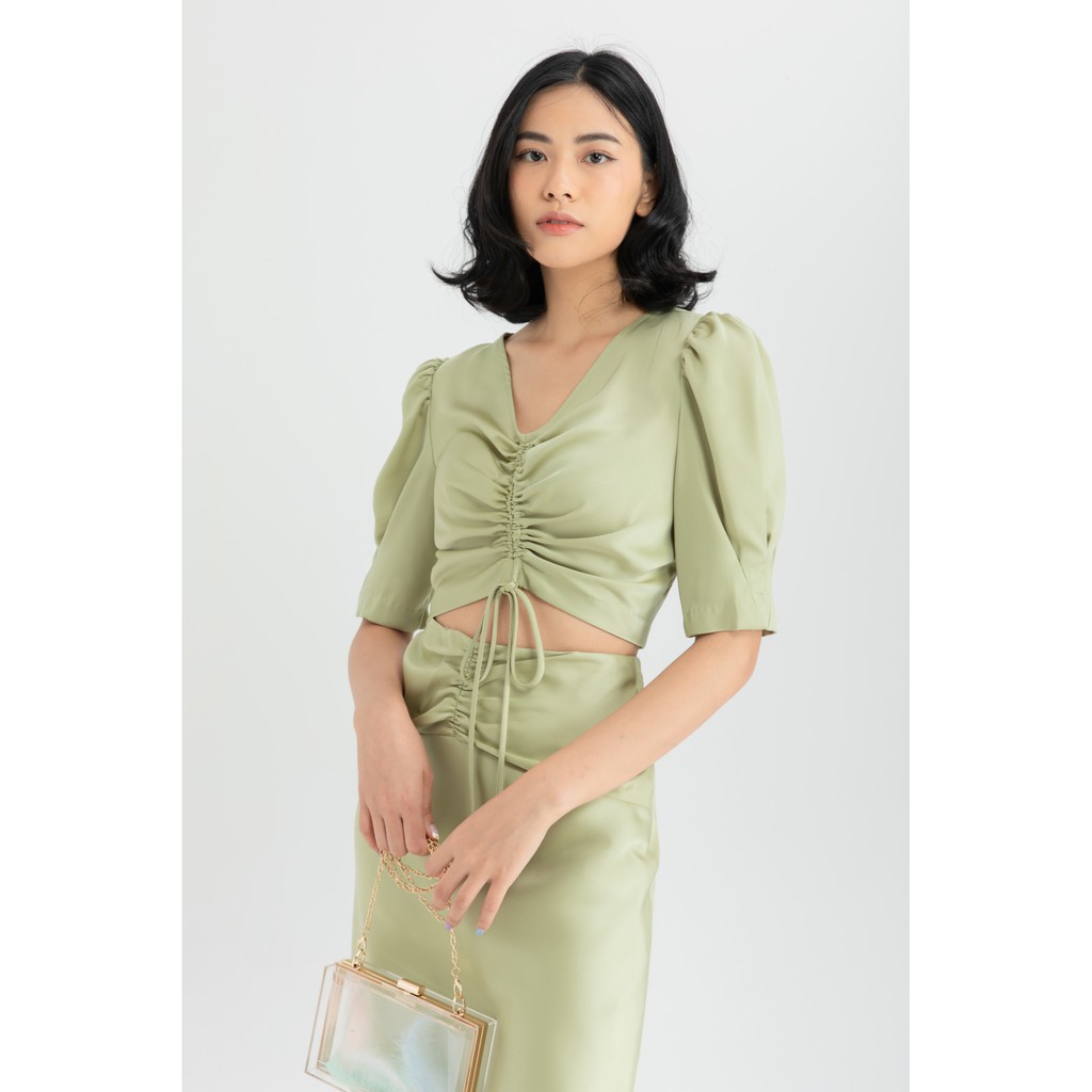 Chân váy eo nhúm nữ IVY moda MS 31M6338