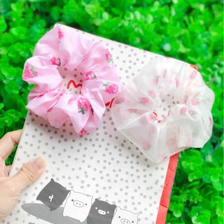 Dây buộc tóc Srunchies lụa hình cartoon dễ thương