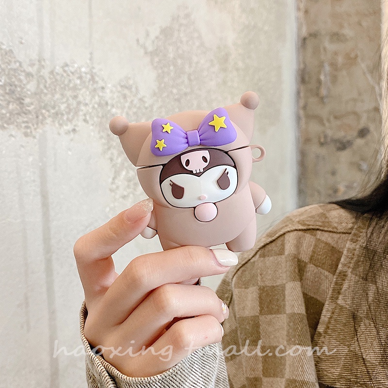 Vỏ Bảo Vệ Hộp Sạc Tai Nghe Airpods 3 Pro AirPods3 Họa Tiết Kuromi Dễ Thương Mẫu Mới 2021 Ốp