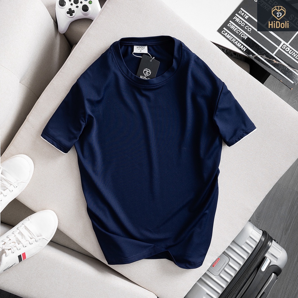 Áo thun nam trơn,áo phông nam ngắn tay vải cotton co dãn thấm hút mồ hôi-DAJITO