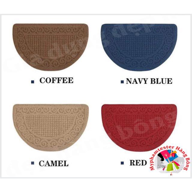 Thảm len bán nguyệt vân hoa nổi