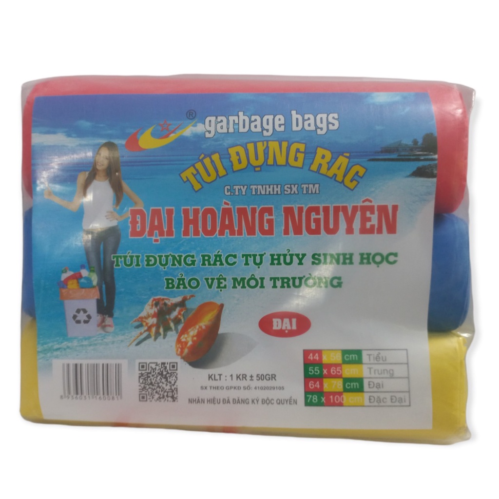 [1kg ] Combo 3 cuộn túi đựng rác tiện lợi nhiều màu